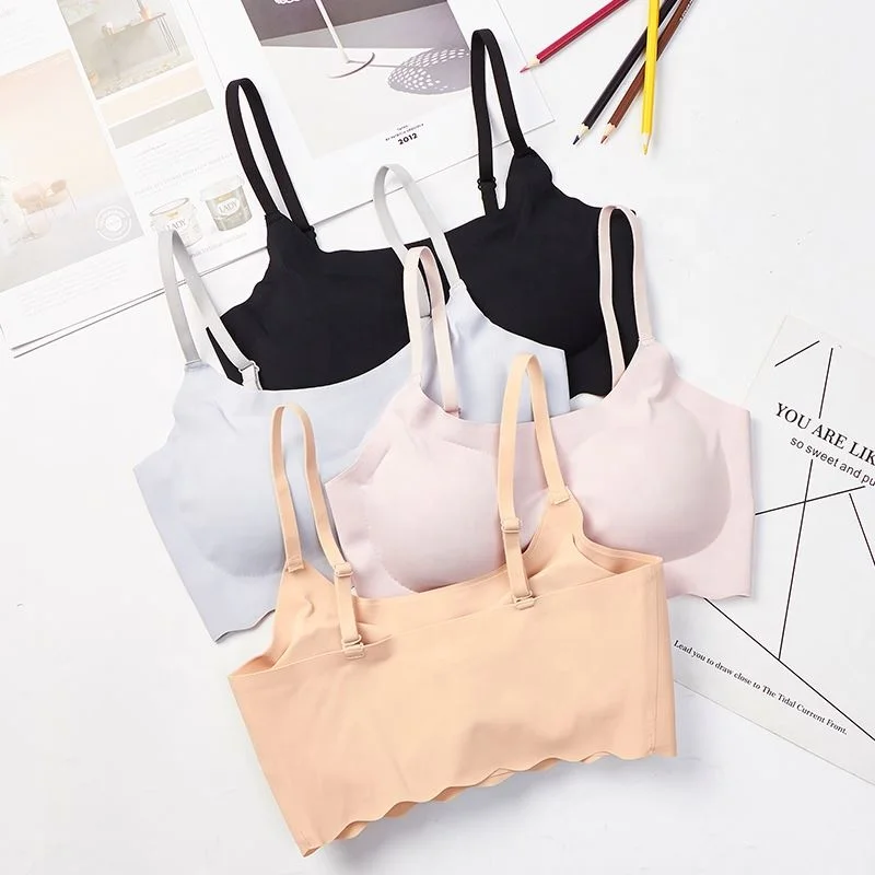 
Seamless Yoga Bra Nursing Sleep Bra Seamless Wirefree Camisole Fashion Bra Top with Removable Pads Zero Feeling 