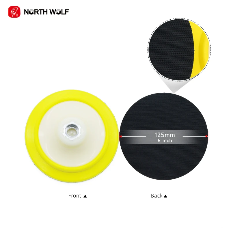 Rotary Soft Edge Hook and Loop Backing Plate 5Inch Polisher Backing Plate High Quality Rubber Backing Disc