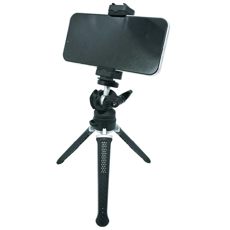 Pa6+Gf35+Tpr Portable Flexible Cell Mobile Aluminum Clamp Phone Desktop Tripod Holder Stand