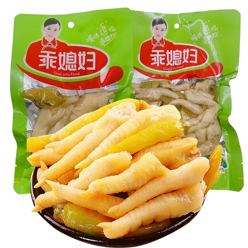 
Chinese Chicken Snacks Pickled Pepper Chicken Feet Fast Food Snacks Spicy Convenient Snacks 