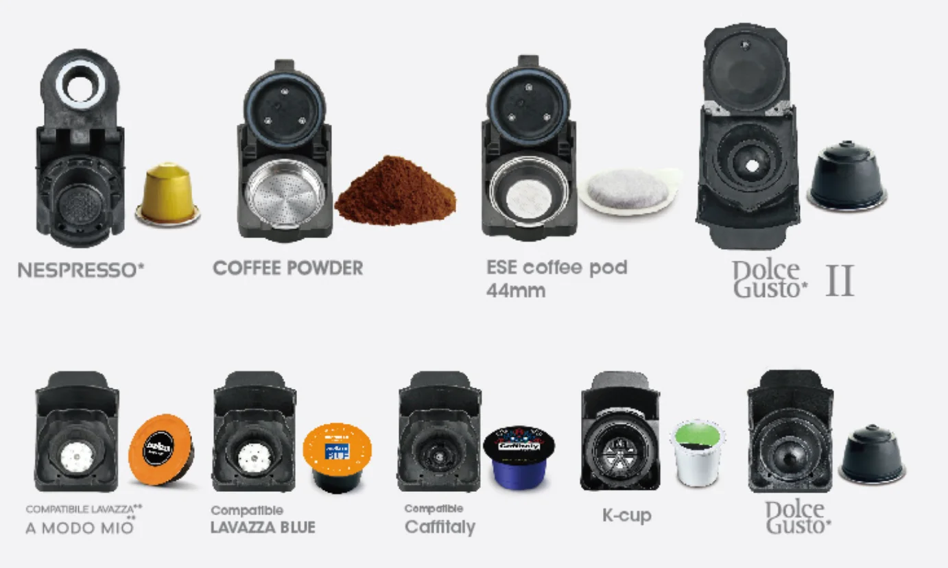 Programmable Coffee Brewer Capsule Compatible with Large Removable Water Tank Drip Tray Other Espresso Maker