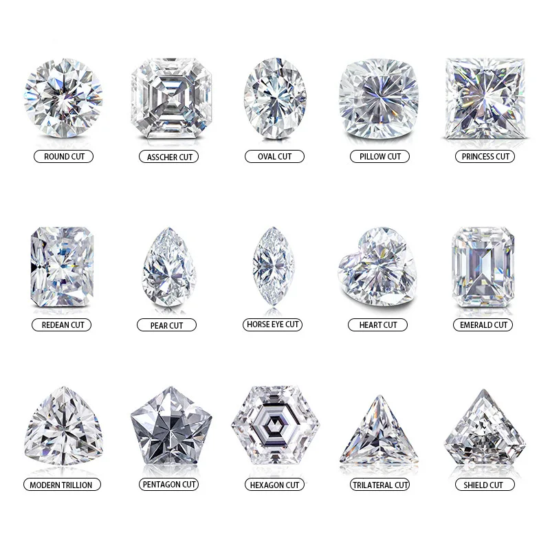 Factory Wholesale GIA IGI Certified VVS1 VVS2 Princess Emerald Radiant Cut CVD Loose Lab Grown Diamond 1ct 2ct 3ct 4ct 5ct 10ct