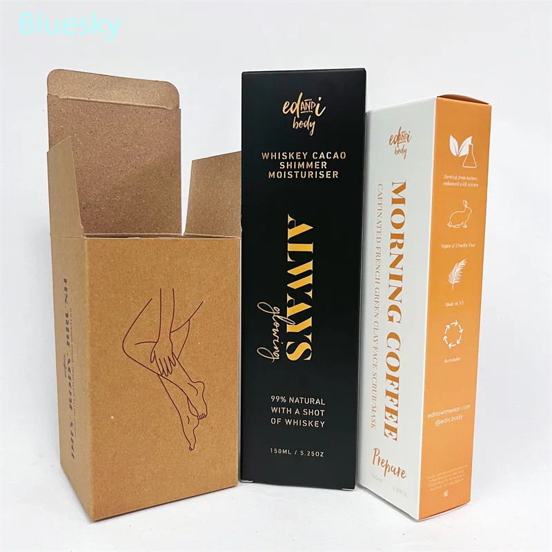 Cardboard paper box custom logo skincare packaging product cosmetics mailing beauty care products packaging carton