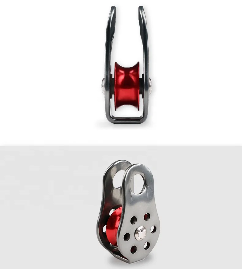 Rope Pulley 30KN Aluminum Alloy Single Swivel Pulley Fixed Tree Rock Climbing Pulley Rappelling Arborist Rescue