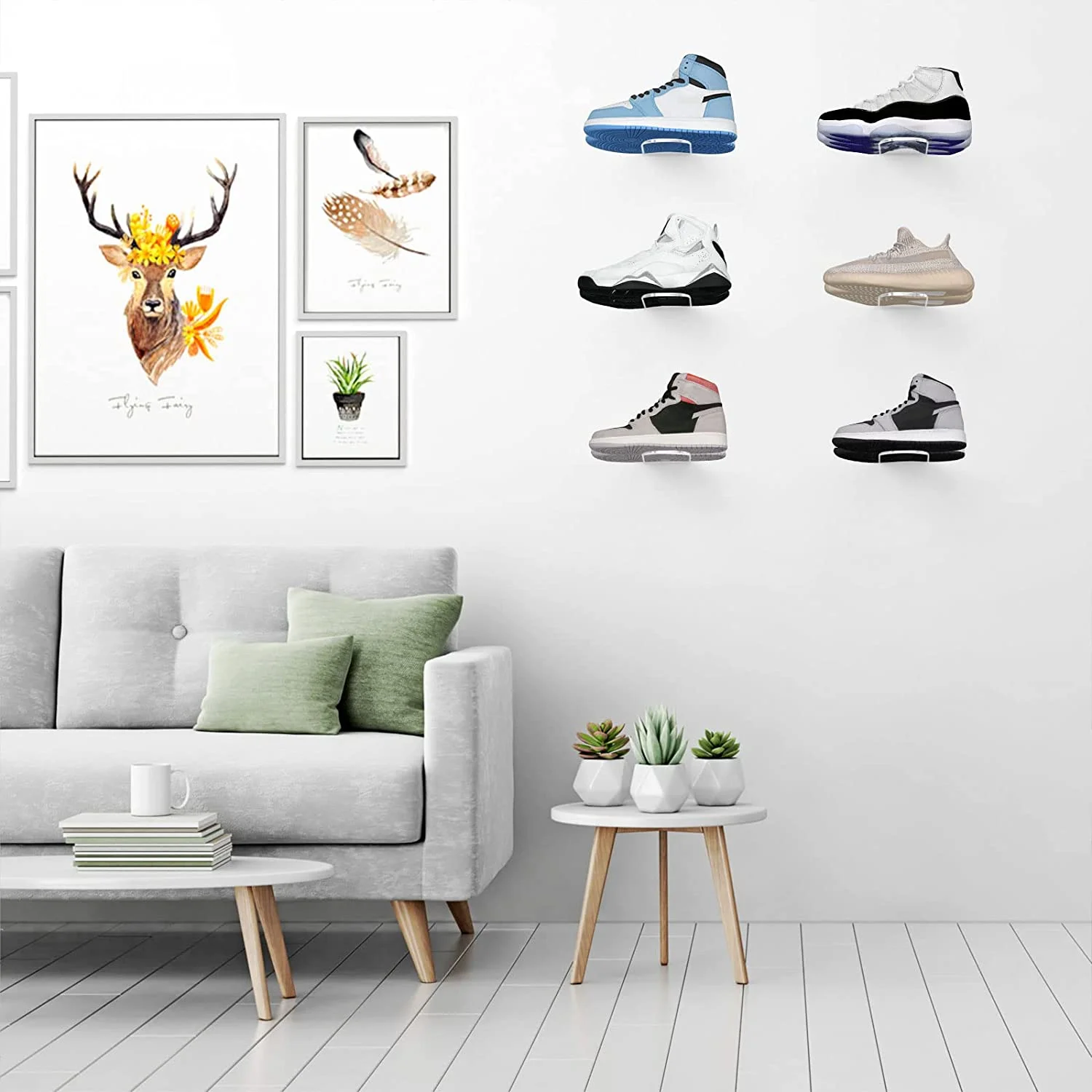 Acrylic Floating Shoe Display Shelves,  Shoe Display Shelf for Wall,  Sneaker Shelves Wall Mounted to Display Collectible Shoes
