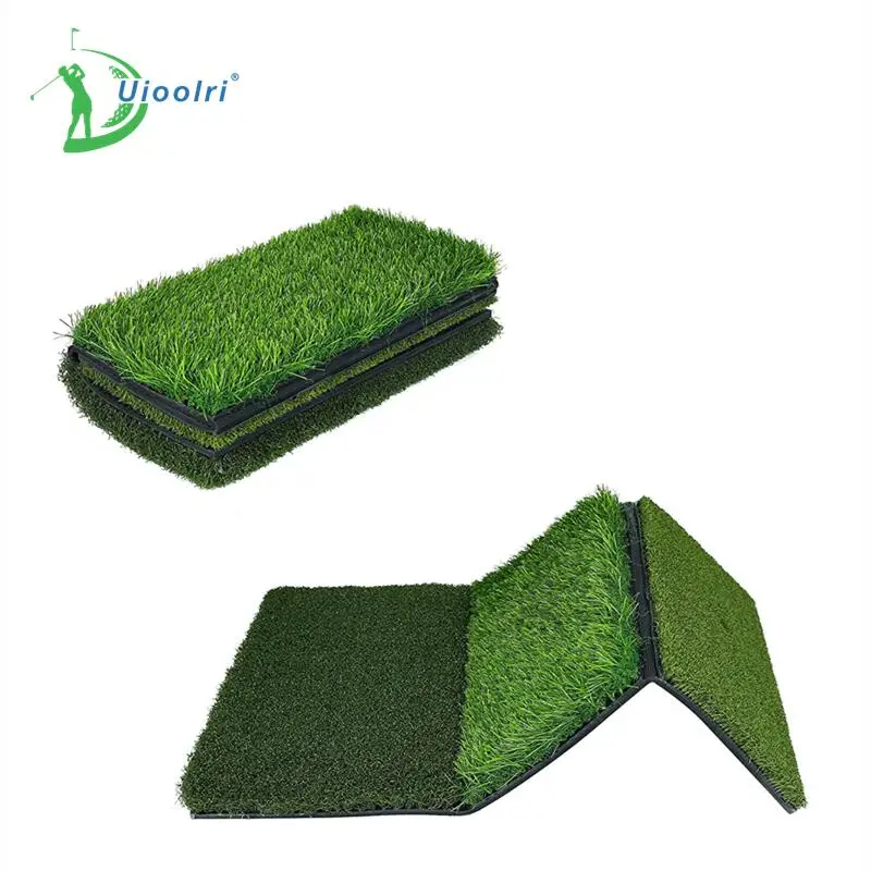 Newly Logo Customized Golf Chipping Game Mat  3 In 1 Foldable Golf Swing Training Aids Mat for Indoor Outdoor Golf Practice