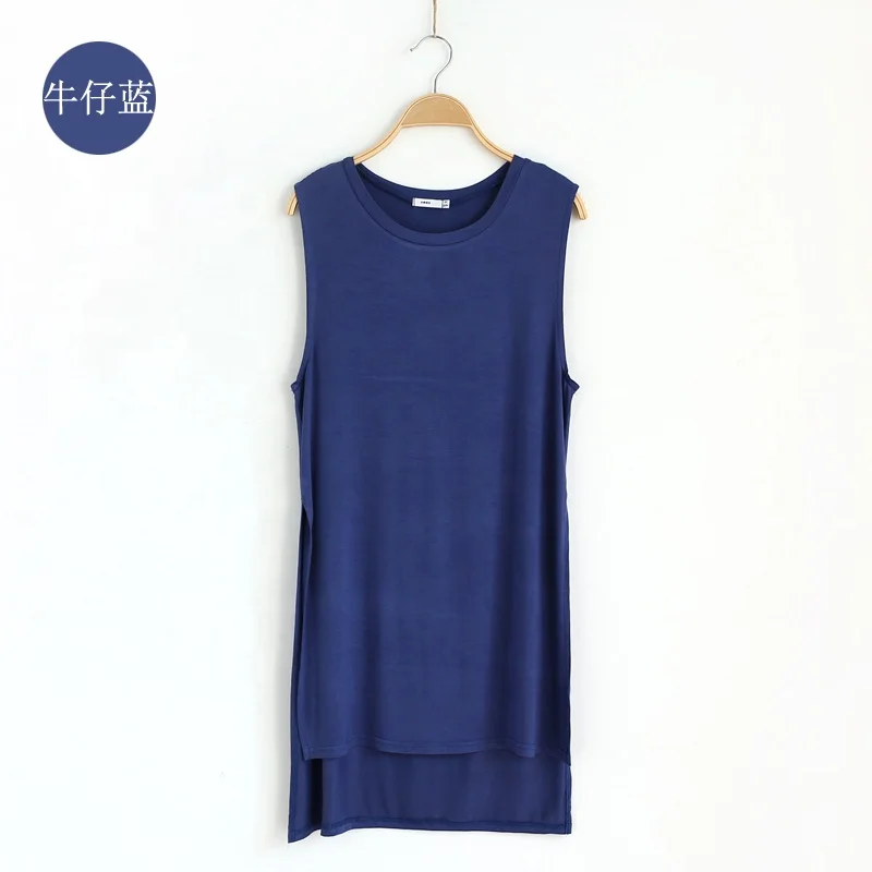 Оптовая продажа, свободная тренировочная футболка для танцев, женские длинные модельные Топы И Футболки без рукавов