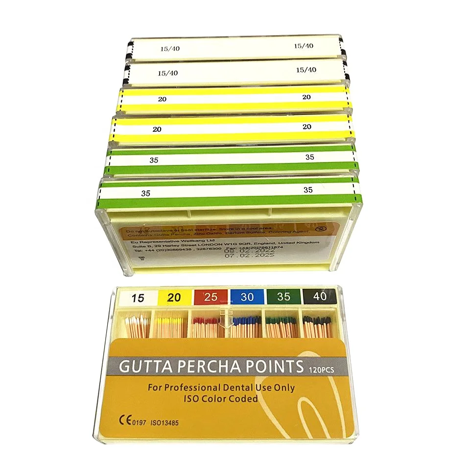 Denxy Dental Filling Materials Gutta Percha Points Taper GP Points With Mark For Dental Endo