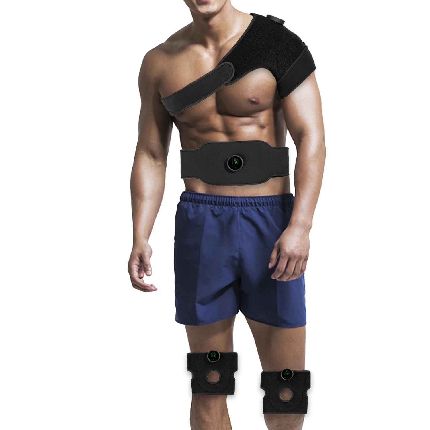 Remote Control abs muscle trainer EMS Training the body Ultimate Abdominal Muscle Toner Belt ABS Stimulator for men women