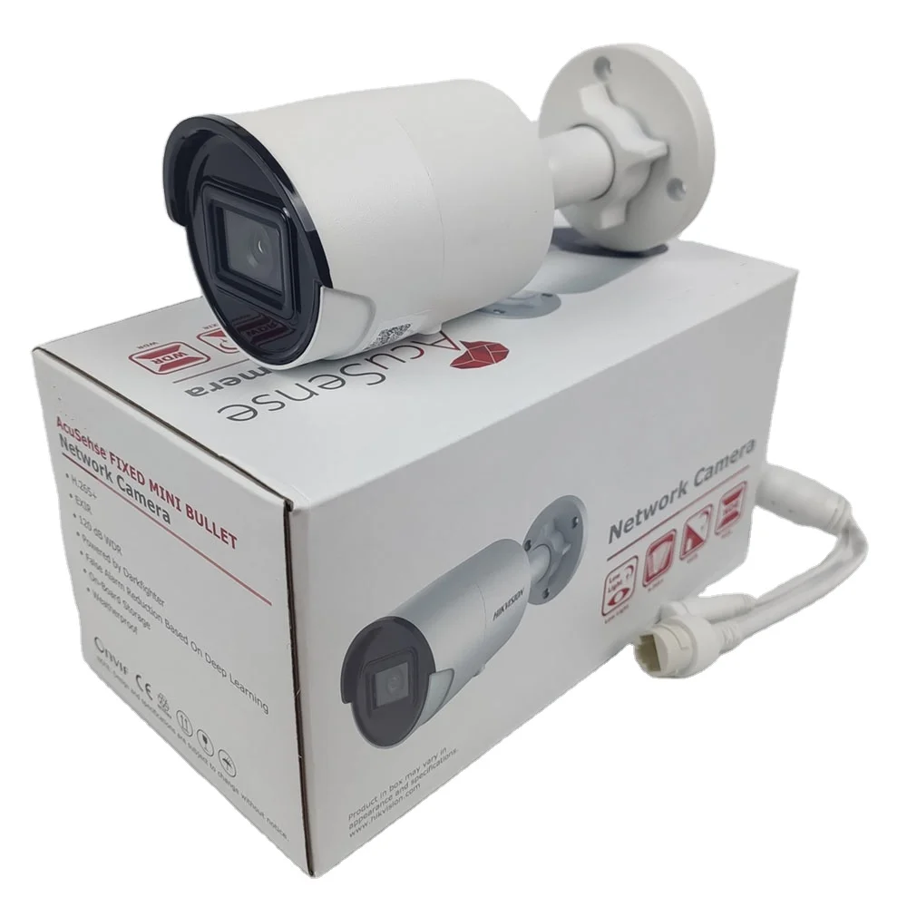 DS-2CD2046G2-IU/SL 4 MP AcuSense Strobe Light and Audible Warning Fixed  Bullet Network Camera English Version Fast Delivery