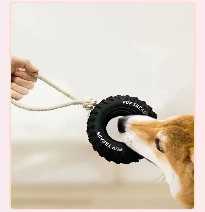Interactive Training Toys Cleaning Teeth For Large Dog Natural Rubber Dog Bite Chew Toys Durable Dog Toy Tire