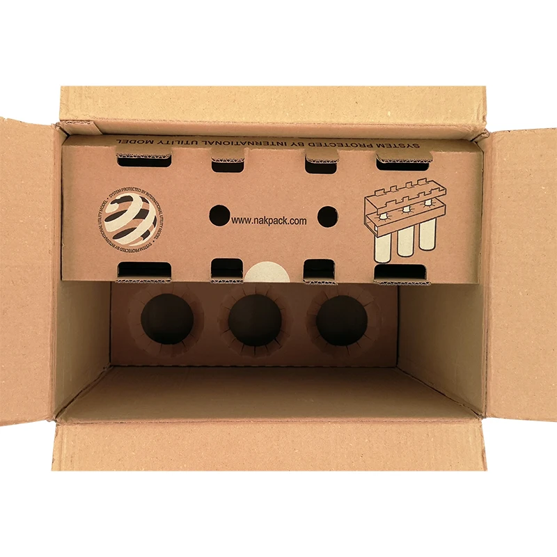 Custom Factory Print Produce High Quality Double Wall Bearing Corrugated Carton Wine Shipping Paper Packaging Box