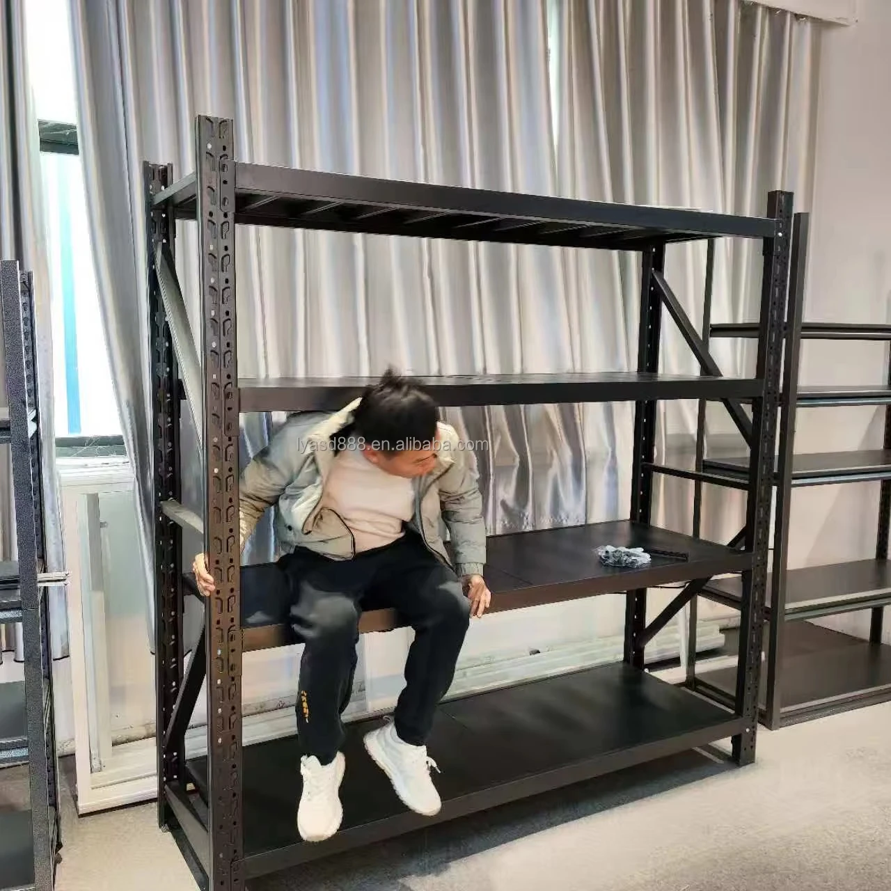 China Manufacturer Multi Layers Warehouse Storage Shelving Rack Shelf Anti-Rust Steel Medium Duty Storage Metal Shelf