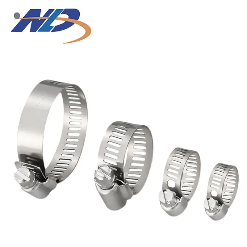 304 Stainless Steel 6mm-300mm Adjustable Clip 12mm Band Width Screw American Hose Clamp