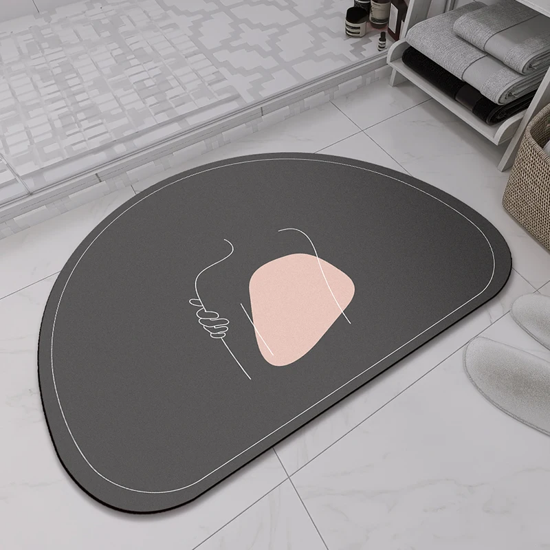 Hot Selling Foldable Easy Clean Super Water Absorbency Soft Diatomaceous Earth Bath Shower Mats