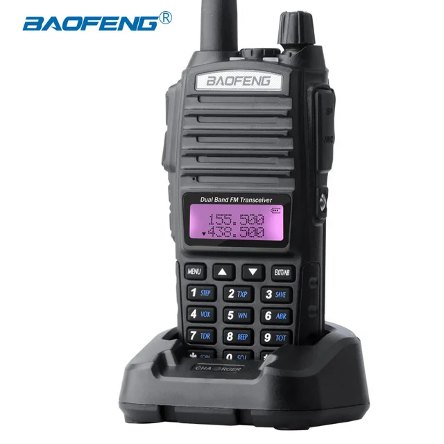 Новое поступление рация BaoFeng UV-82 5 Вт Двухдиапазонная двухсторонняя FM VHF UHF портативная