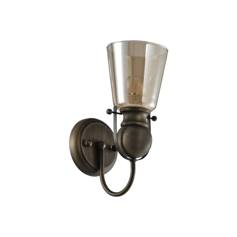 HUAYI Antique Style Modern Wall Lamp Glass Wall Lamp Vintage Home Decor Creative Studio European Style Loft Hotel Wall Lamp