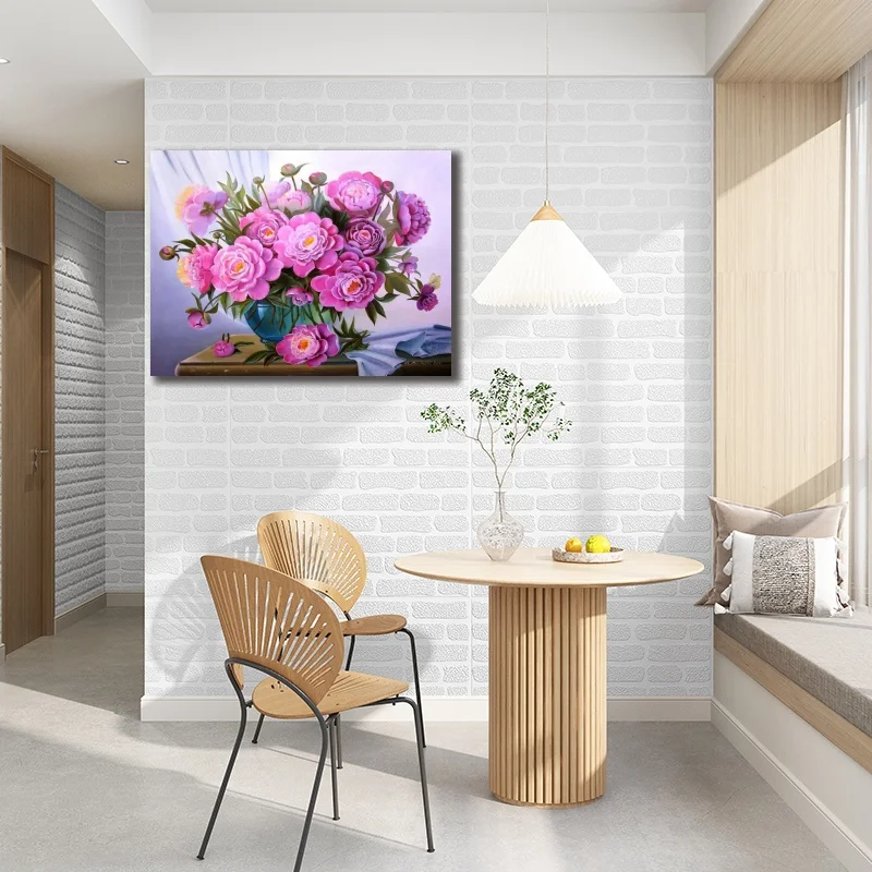 Embroidery Diamond Painting Art Kit  Floral Wall Mural Full Round Rhinestone Drill 5D Diamond Painting Kits for Thanksgiving Day