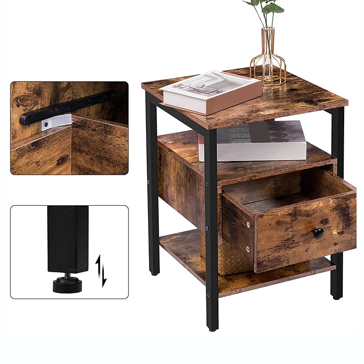 Good Quality Supplier Wooden Night Stand Bedside Table By Modern Design