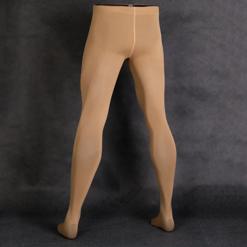 200D Velvet Compression Long Pants Closed Toe Support Opaque Man Body Stocking Tights Autumn Sheer to Waist Pantyhose for Men