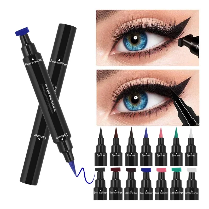 Wholesale Long Lasting Eye Liner Waterproof New Quick Dry Black 12h Oem/odm Private Logo Stamp Eyeliner