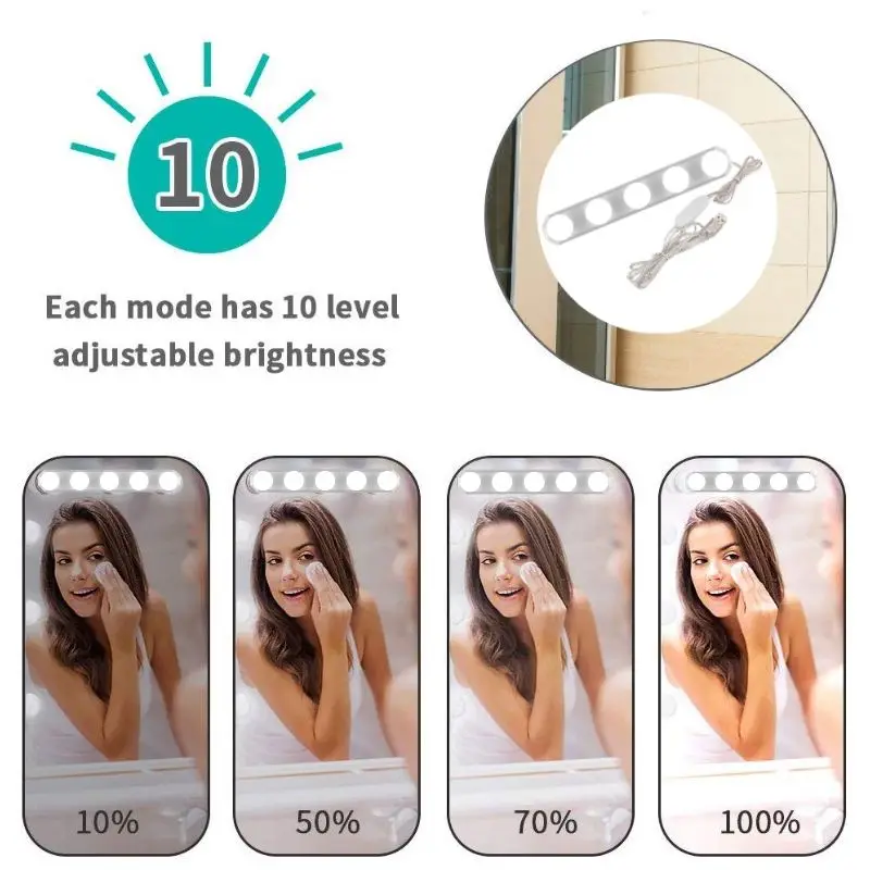 Portable mirror makeup led bulb light USB photography accessories light vanity mirror light Hollywood