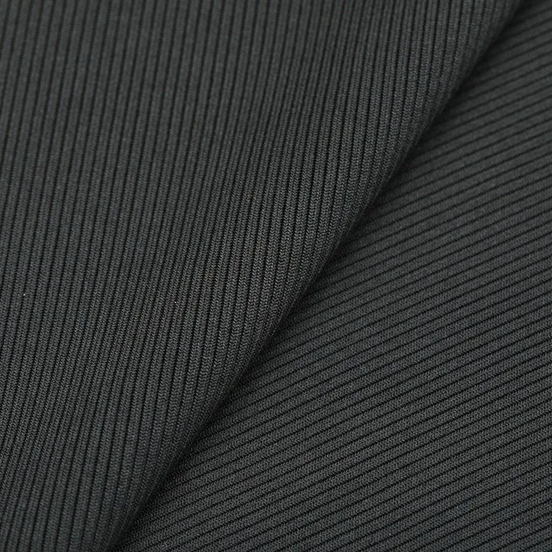 polyester spandex elastic knitted striped rib ribbing fabric for hoody cuff spun rib hem collar fabric for cuff rib fabrics