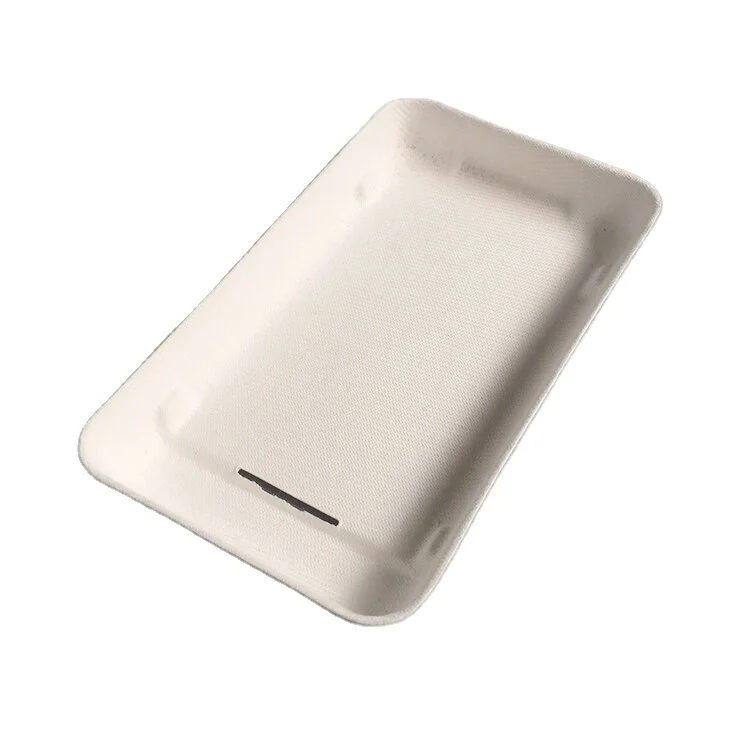 Phone case molded sugarcane bagasse pulp inner packaging customized recycled mobile phone accessories pulp paper tray