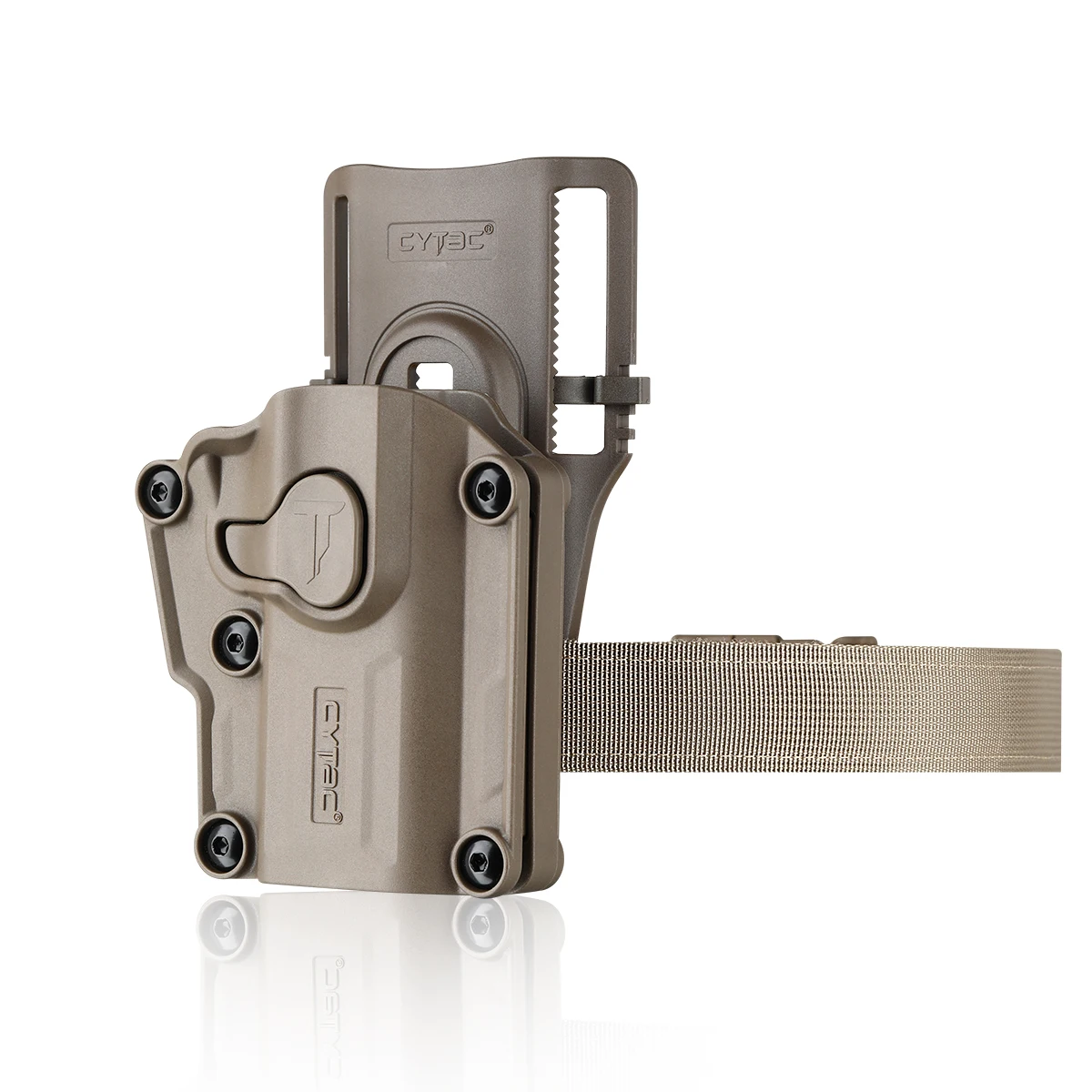 FDE universal tactical holster with low ride belt loop fit for more than 100 models