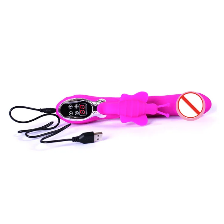 
Lovely Butterfly 12 Speed Vibrating Women Vagina Heating Vibrator Realistic Penis Dildo Female Vibrator Sex Toys 