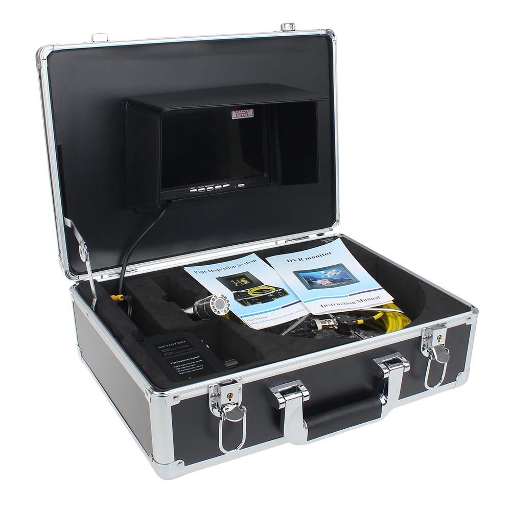 Mini dual camera for pipe/tunnel/cave inspection detector