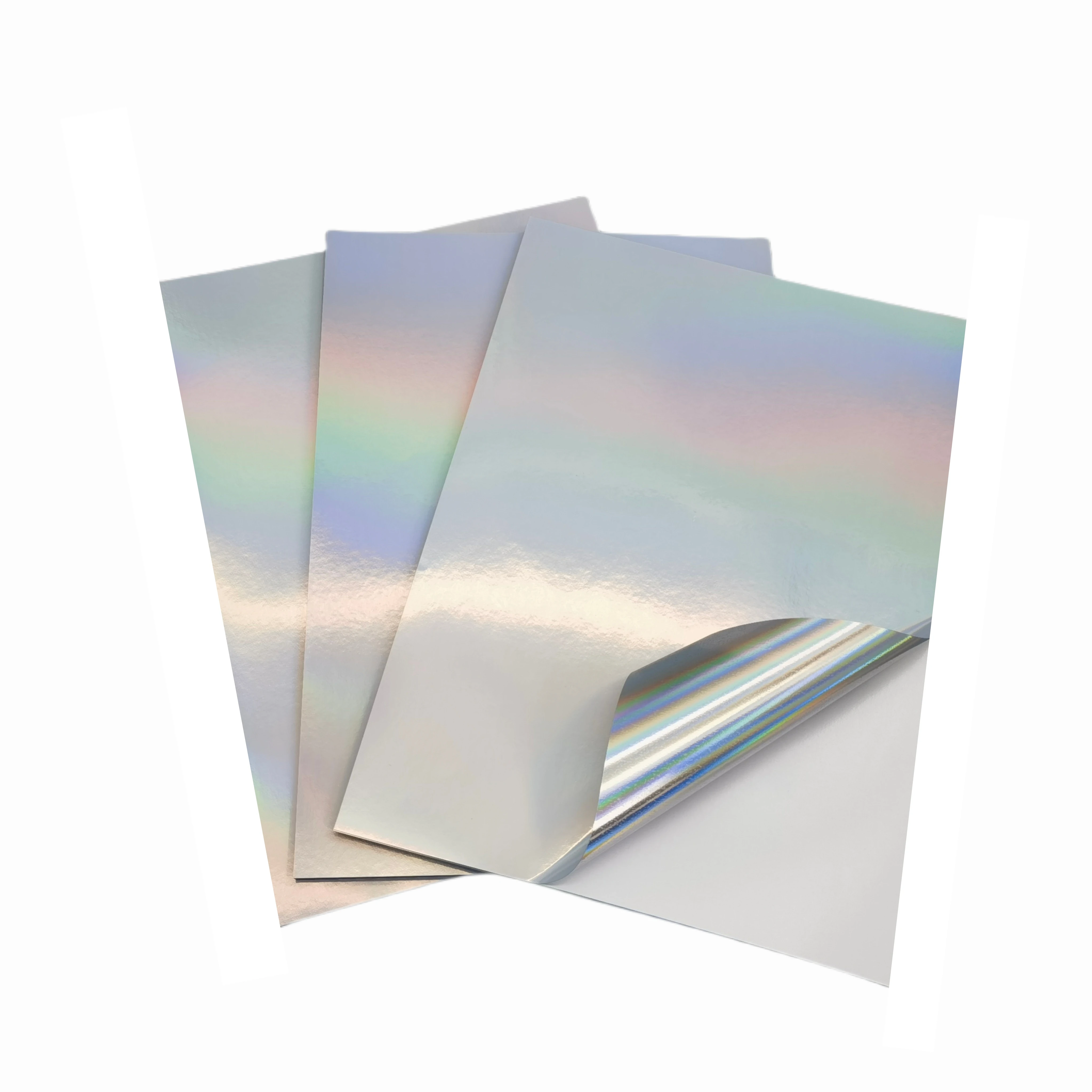 Holographic Vinyl Self-Adhesive Waterproof Printable Sticker Paper A4 Size full sheet Blank Label Printing Material for Inkjet