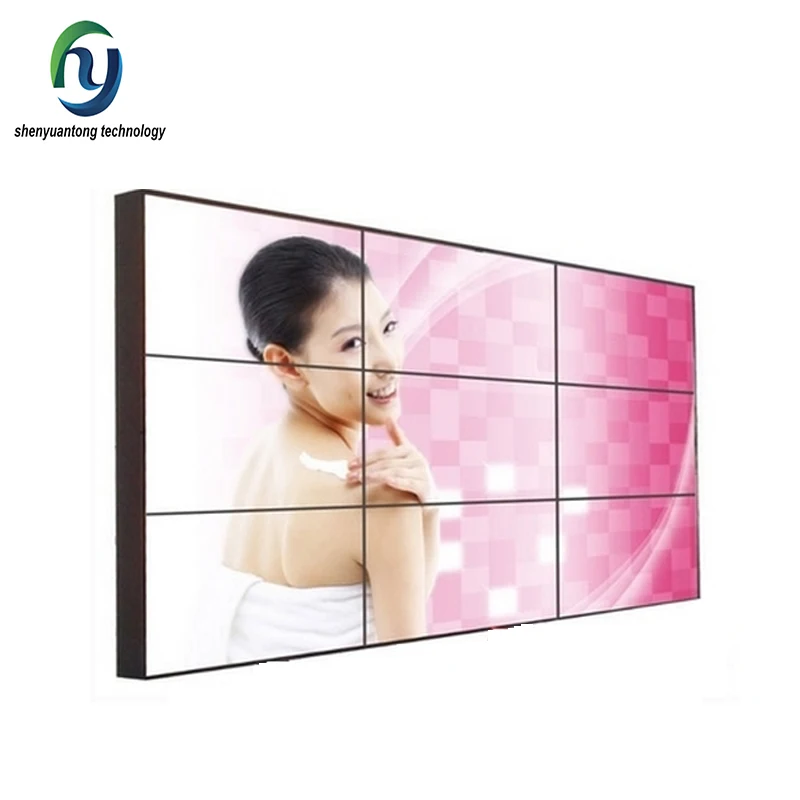 2x2 3x3 Advertising Screen Indoor LCD Wall Display 1.8mm Seamless Splicing LCD Video Wall Screen Stage Background LED Panel