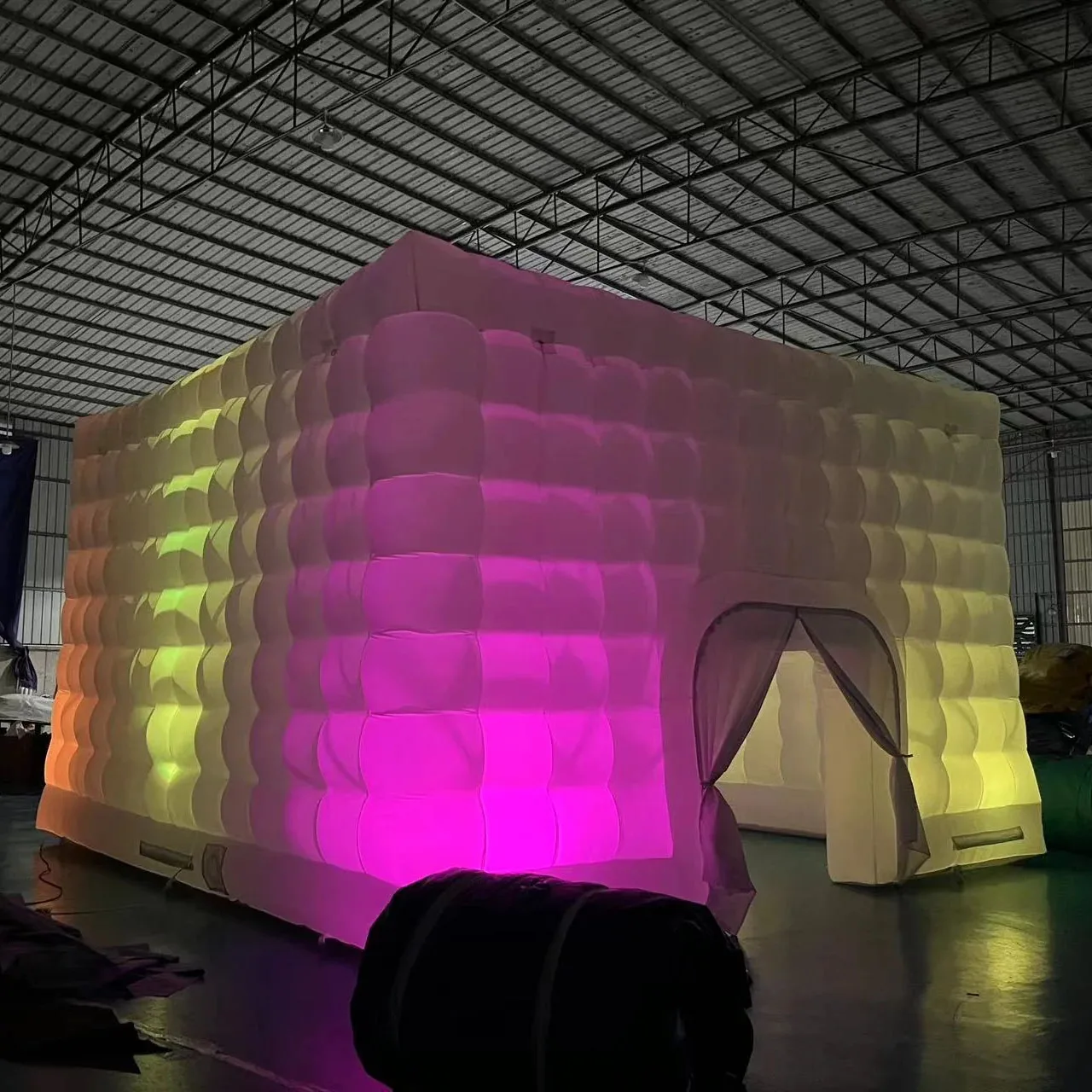 Led light inflatable night club party cube tent portable inflatable nightclub inflatable marquee tent Advertising Cube