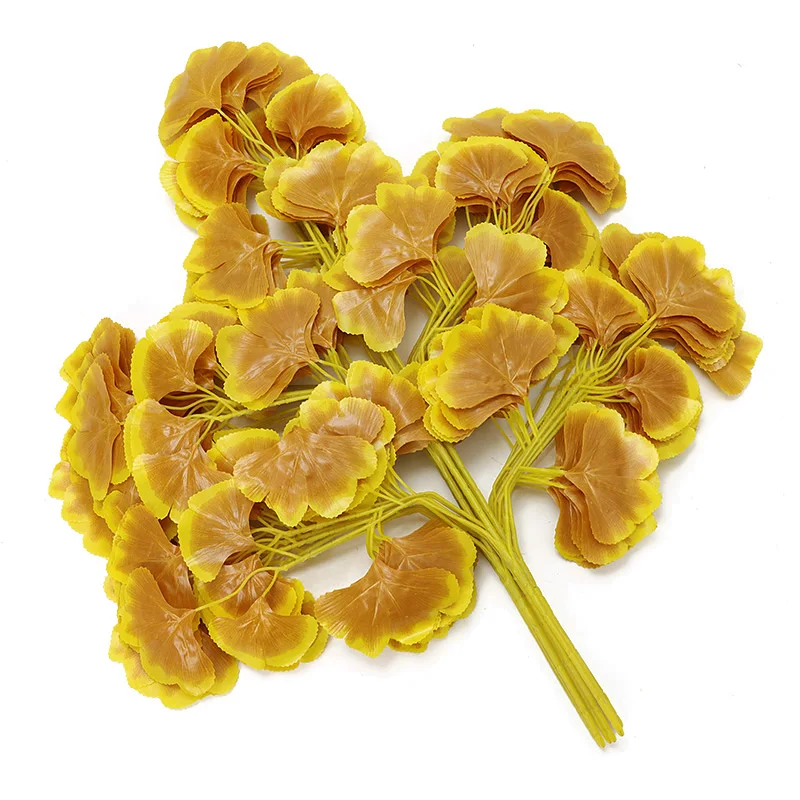 3D artificial decoration of ginkgo tree branches and leaves three-dimensional
