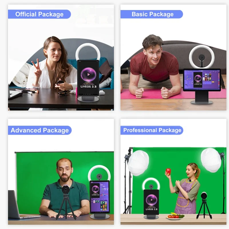 Factory Wholesale Price Live Streaming Equipment Kit/Package 15.6 Inch FHD Interact Screen Desktop Live Stream Machine for Sale