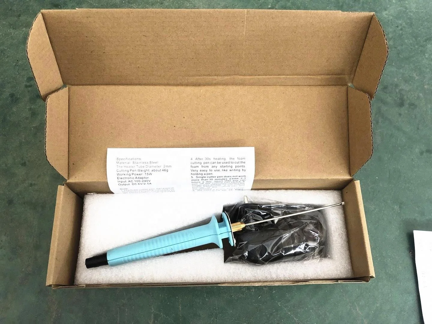 6V 2.5A Electric Foam Cutter Polystyrene Styrofoam Knife Hot 10CM Wire Foam Cutting Pen Portable Cutter Pen