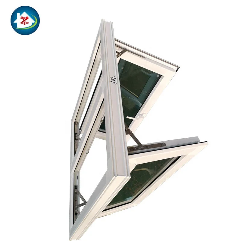High quality hurricane impact coated grey double glass pvc casement upvc doors and windows for houses Kitchen