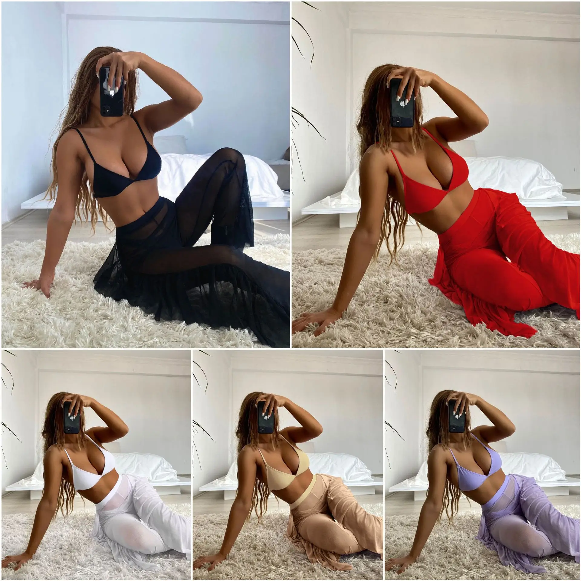 summer Three piece bikini personality ruffled pants bikinis & beachwear bikini