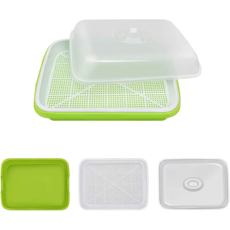 Plastic lid bean sprout trays nursery seeding seed sprouting tray Microgreen