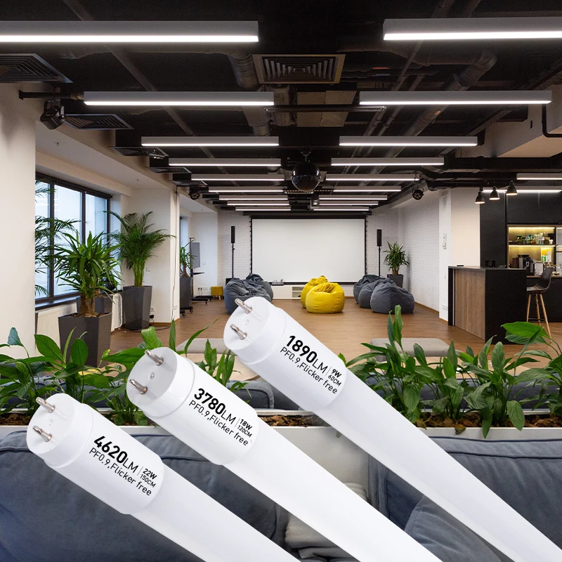 China Best Price Ra80 Ra90 2Ft 3Ft 4Ft 5Ft 8Ft Aluminum T5 T8 Integrated Fluorescent Tube Replacement Led Tube