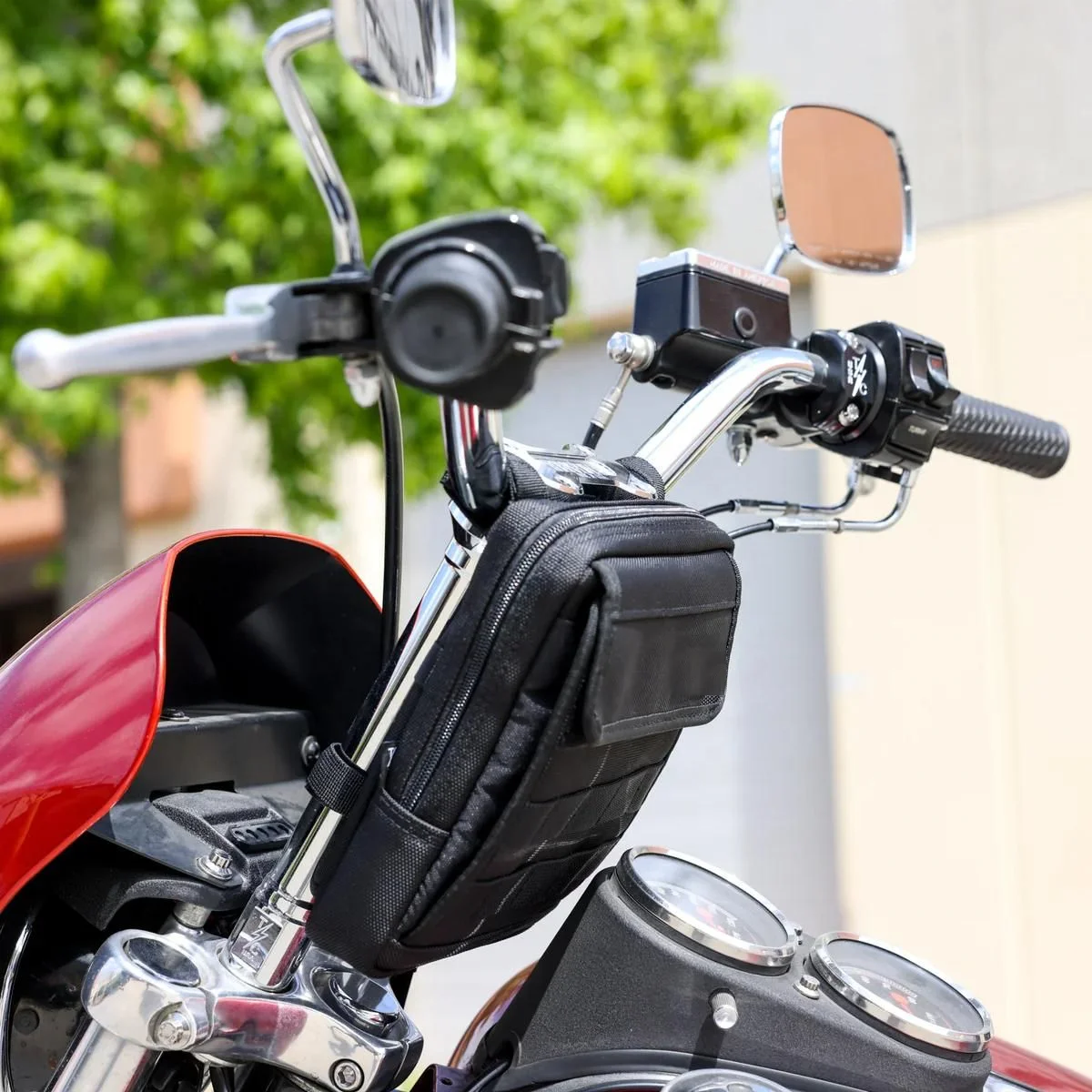 Custom Motor Cycle Handle Bar Bag