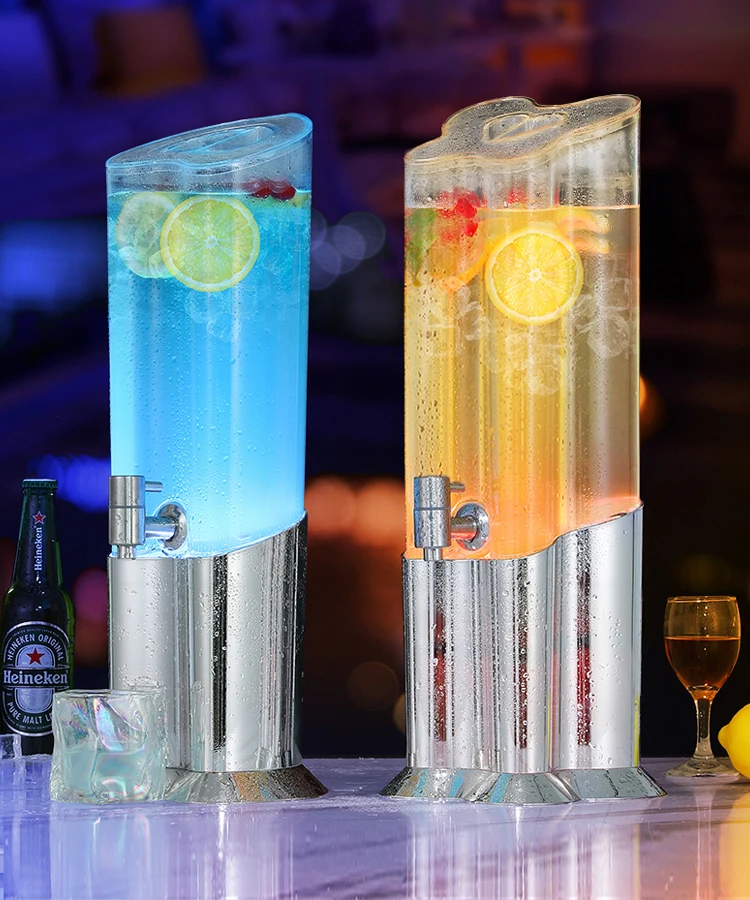 Luxury Electroplated Acrylic Base Beer Dispenser With Led Light