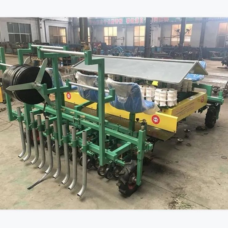 crawler watermelon seedling planter three rows lettuce licorice transplanter large amount of adjustable transplanting machine