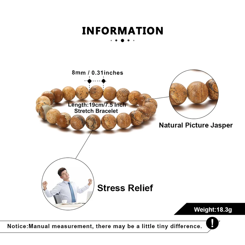 RINNTIN GMB35 Hot And Bold Natural Reiki Feng-Shui Crystal Gem Stone Triple Protection Beads Bracelets Original Natural stone