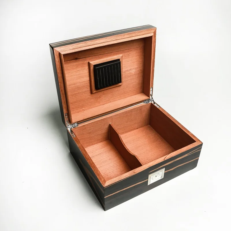 OEM Custom Logo Modern 25 CT Peach Wooden Cabinet Cigar Humidor Box