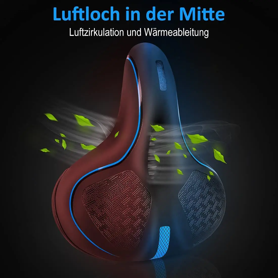 Mountain bike accessories Rainproof Thickened comfortable PU leather Bicycle  big Bum Spring Saddle hollow Seat Cycling Cushion