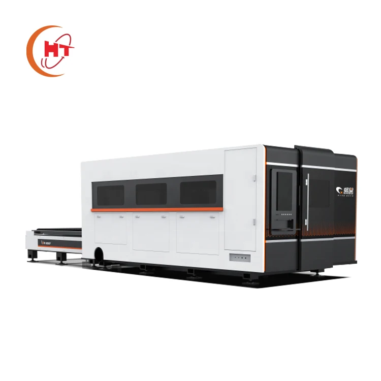 HT high quality protective cover fiber laser cutting machine for metal cutting