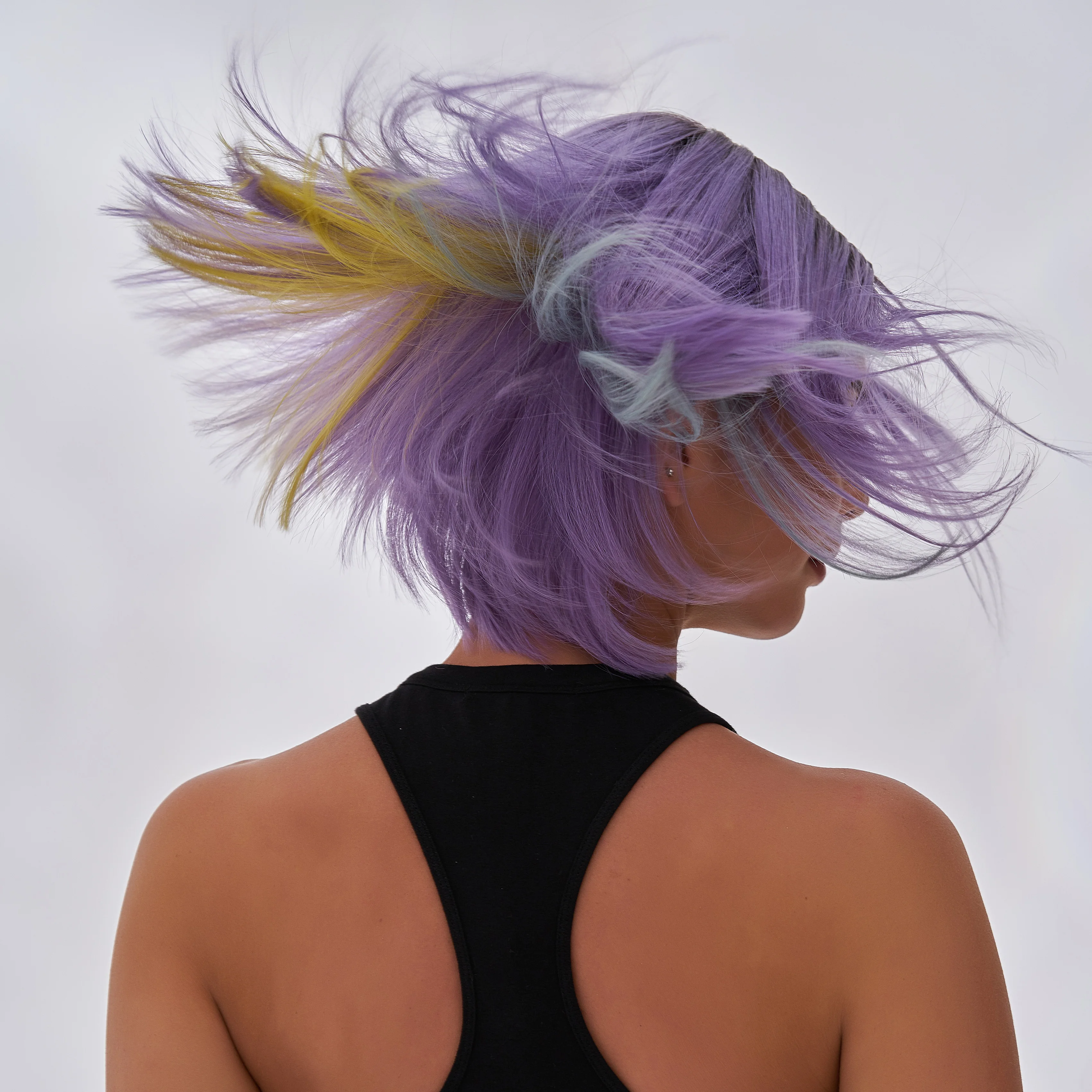 K.S WIGS Lace Front  Straight BOB Mixed Ombre Colored Wig Virgin Hair Lace Wig