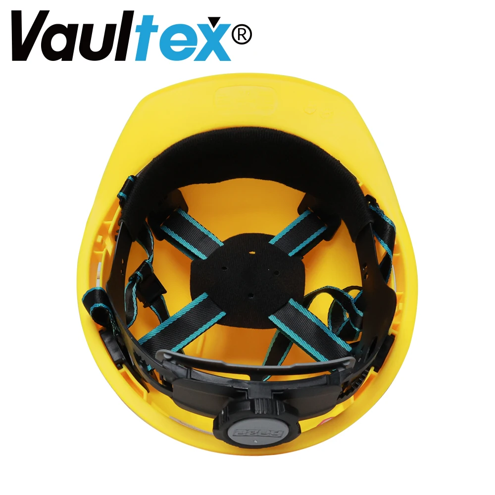 Vaultex HDPE Work Engineering Construction Helmet Industrial Protective Hard Hats V-Shape Adjustable Safety Helmet